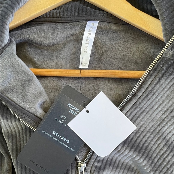 Fabletics Plush Rib Half Zip Sweatshirt - Picture 2 of 4
